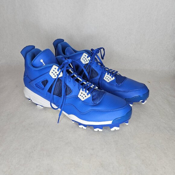 Nike Air Jordan 4 Retro MCS Baseball Cleats in Royal Blue SIZE 16 New
